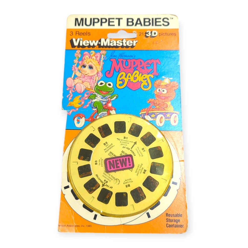 Vintage‎ 1985 Muppet Babies View-Master 3 Reels 21 3D Pictures Jim Henson 4213